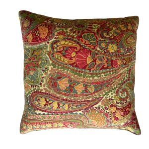Pottery Barn Paisley Pillow Down Insert Discontinued Cotton Linen Sham Classic